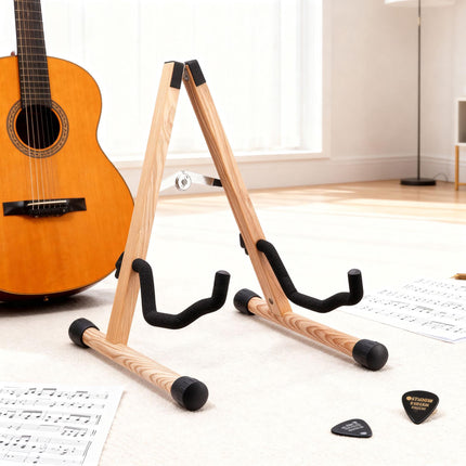 Folding Guitar Stand, Adjustable A-Frame, Foam-Padded