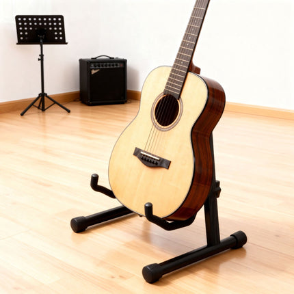 Folding Guitar Stand, Foam-Padded, Adjustable A-Frame