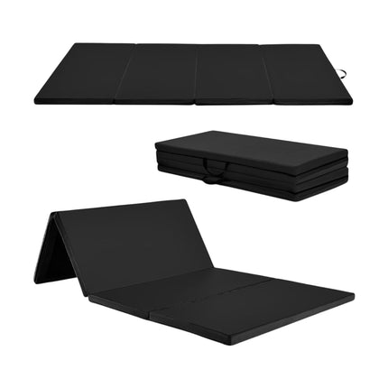 Folding Gym Mat, 240x120x5 cm, Non-Slip, Black