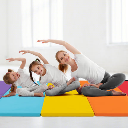 Folding Gymnastics Mat, 5-Panel 79x29.5x1.2 in