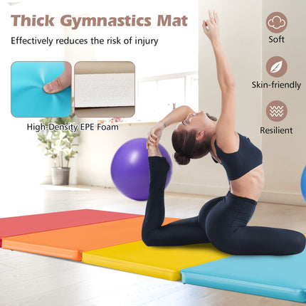 Folding Gymnastics Mat, 5-Panel 79x29.5x1.2 in