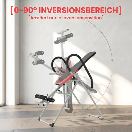 Folding Inversion Table, Adjustable Ankle Lock, Steel Frame