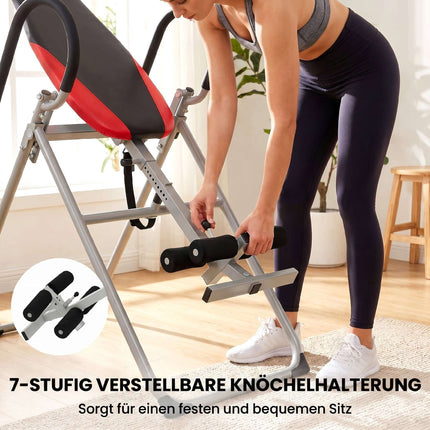 Folding Inversion Table, Adjustable Ankle Lock, Steel Frame