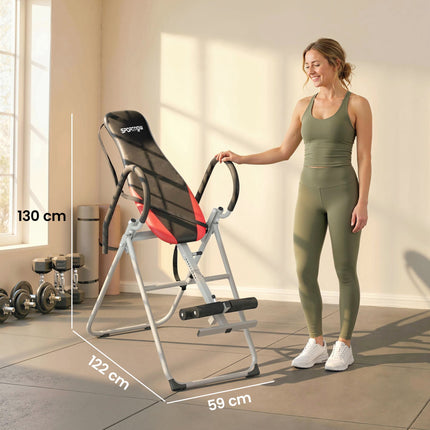 Folding Inversion Table, Adjustable Ankle Lock, Steel Frame