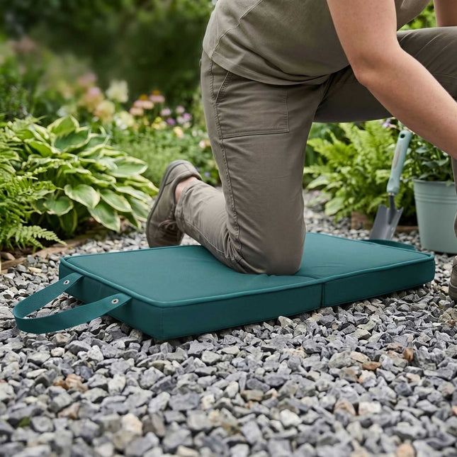Folding Knee Pad, Dark Green Foam, Portable & Durable