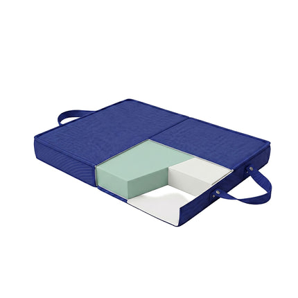 Folding Knee Pad with Handles – Dark Blue, Foam