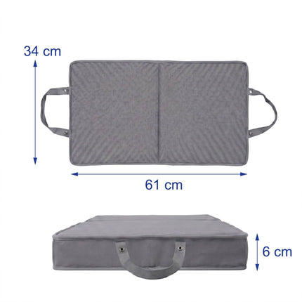 Folding Knee Pad with Handles – Grey, Foam, Portable