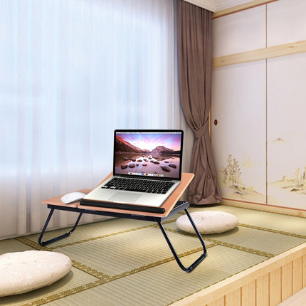 Folding Laptop Desk With Tilting Top, 4-Angle, Black