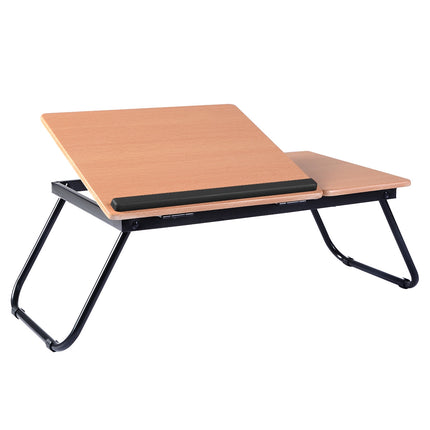 Folding Laptop Desk With Tilting Top, 4-Angle, Black