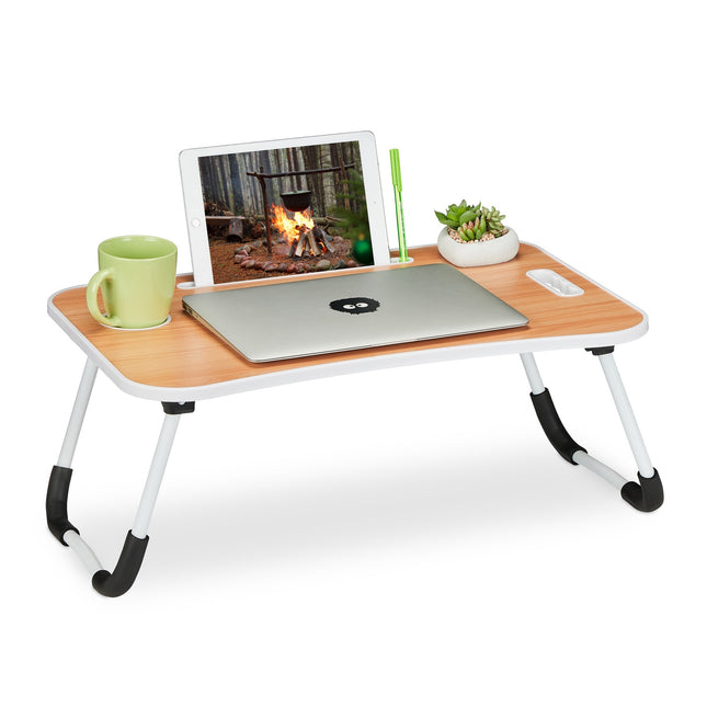 Folding Laptop Table with Non-Slip Feet, Portable Design