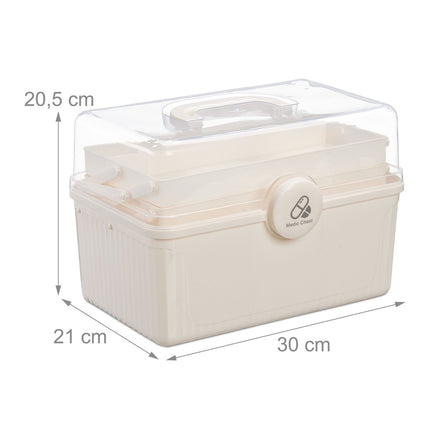 Folding Medicine Storage Box with 7 Compartments