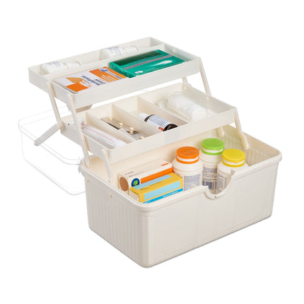 Folding Medicine Storage Box with 7 Compartments