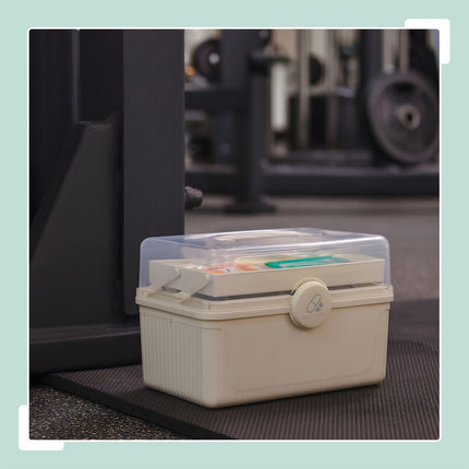 Folding Medicine Storage Box with 7 Compartments