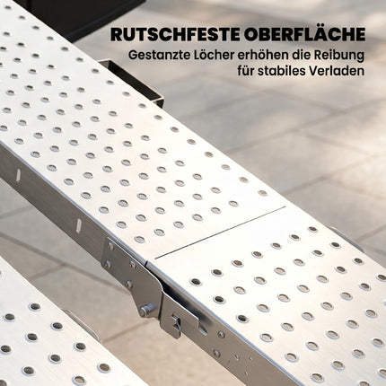 Folding Metal Loading Ramps, Set of 2, 400 kg Capacity