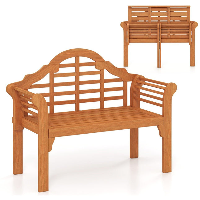 Opvouwbare houten buitenbank, acaciahout, 123x54x96 cm