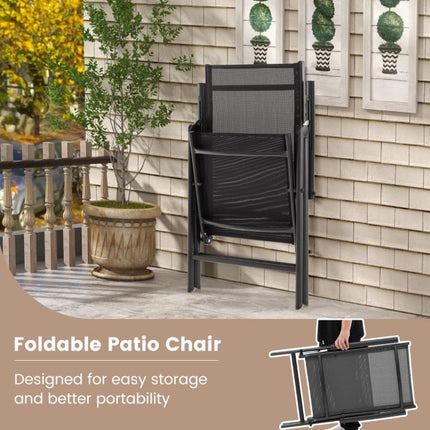 Folding Patio Chairs, 2-Pack, 7-Position, 180 Kg