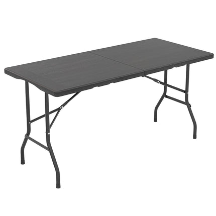 Folding Picnic Table, HDPE Wood Grain, 152x70cm