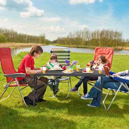 Folding Picnic Table, HDPE Wood Grain, 152x70cm