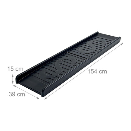Folding Plastic Dog Ramp, Black, 154 cm Length