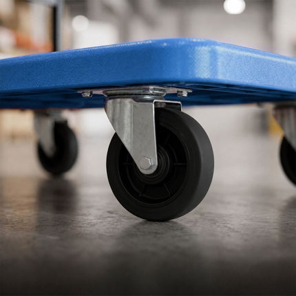 Folding Platform Trolley, 300kg Capacity - Blue