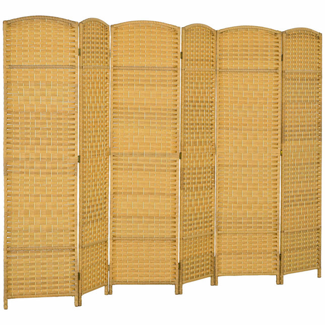 Folding Room Divider, 6-Panel Pine Frame, 270x180 cm