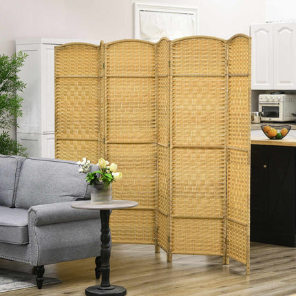 Folding Room Divider, 6-Panel Pine Frame, 270x180 cm