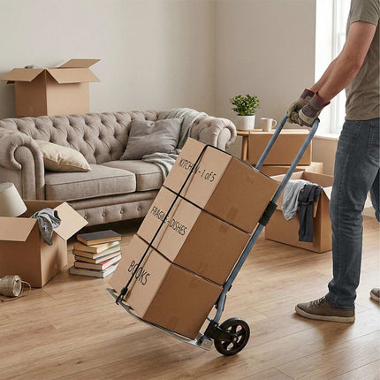 Folding Sack Truck, 120 kg Capacity, Telescopic Handle
