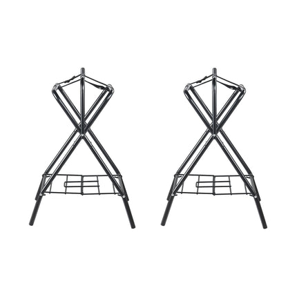 Folding Saddle Rack, 2 Pack, 132 lb Capacity, Freestanding, Black