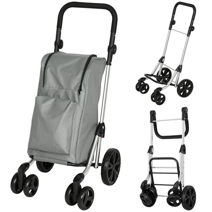 Folding Shopping Cart, 46L Bag, Cooler, Adjustable Handle
