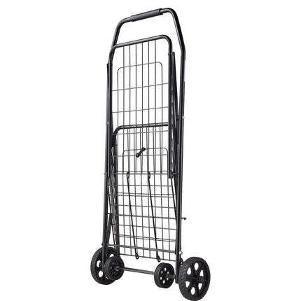 Folding Shopping Cart, Swivel Wheels, 90 lb Capacity