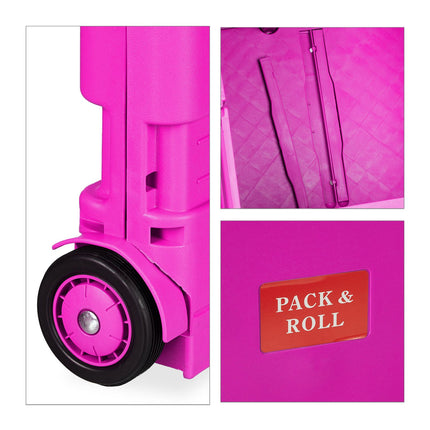 Folding Shopping Trolley with Telescopic Handle, 35kg Capacity