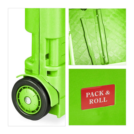 Folding Shopping Trolley with Telescopic Handle, 35kg Capacity