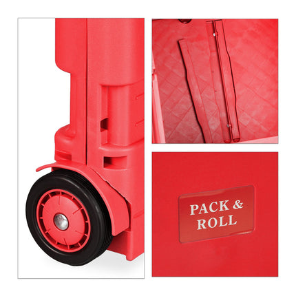 Folding Shopping Trolley with Telescopic Handle, 35kg Capacity