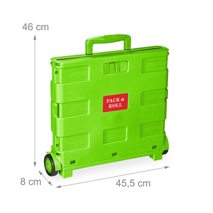 Folding Shopping Trolley with Telescopic Handle, 35kg Capacity