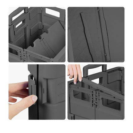 Folding Shopping Trolley with Telescopic Handle, Anthracite