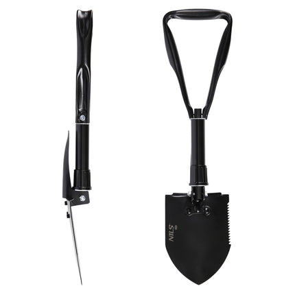 Folding Shovel with Carrying Case, Compact, Lightweight