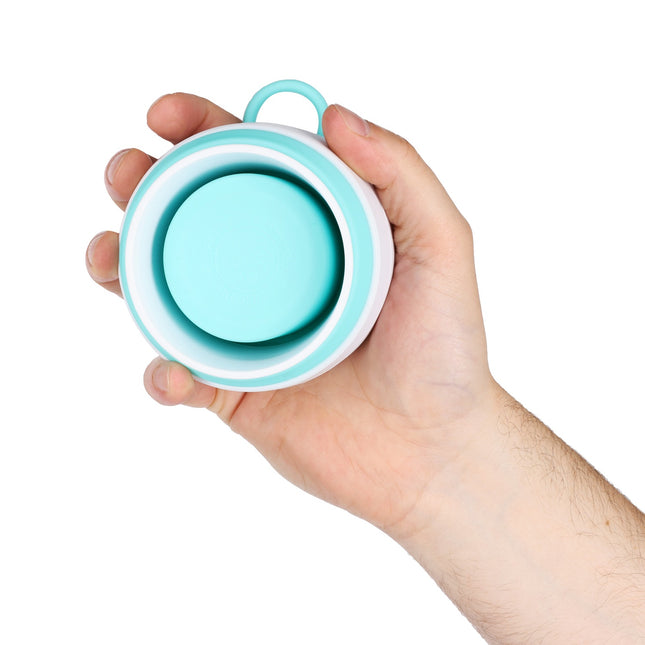 Folding Silicone Cup, 355ml, Mint Color
