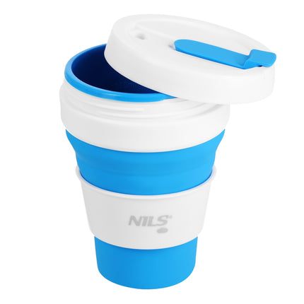 Folding Silicone Cup, 475ml, Blue