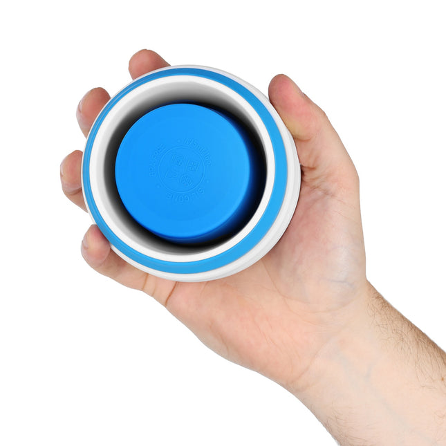 Folding Silicone Cup, 475ml, Blue