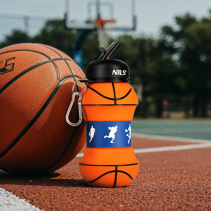 Folding Silicone Cup 550ml – Basketball Design