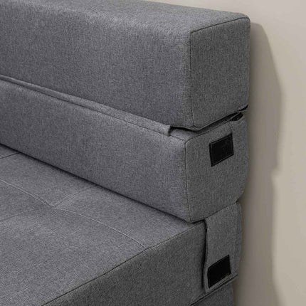 Sofa bed chair - 2-in-1, dark grey, 100 kg capacity