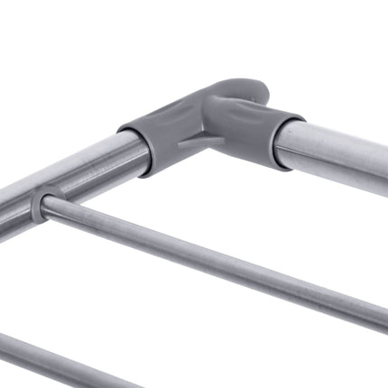 Folding Stainless Steel Clothes Drying Rack with Rail