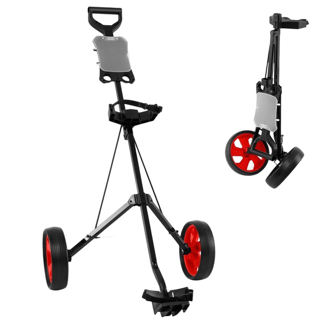 Folding Steel Golf Trolley with Scorecard Holder, 2 Wheels