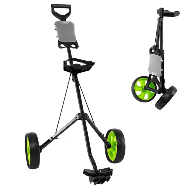 Folding Steel Golf Trolley with Scorecard Holder, 2 Wheels