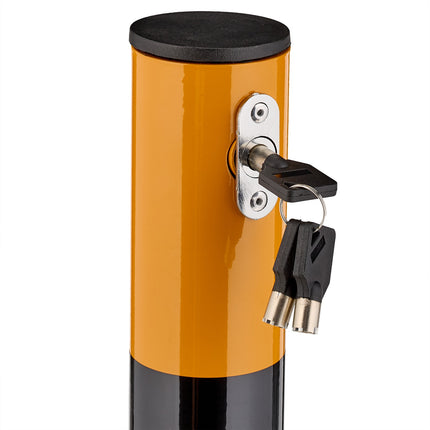 Folding Steel Parking Barrier Post, High Visibility