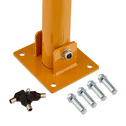 Folding Steel Parking Barrier Post, High Visibility