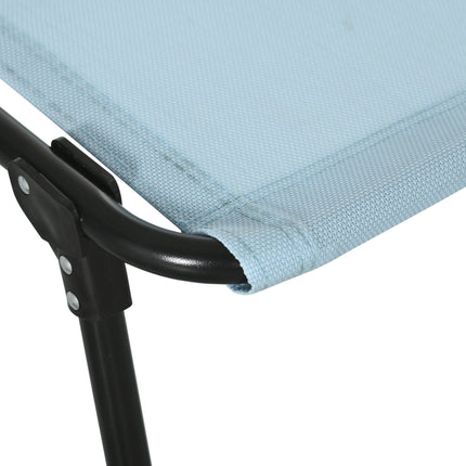 Folding Sun Lounger, Breathable Mesh, Metal Frame, 189x58x30 cm