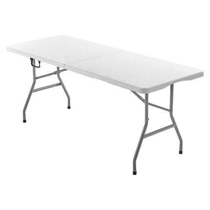 Folding Table, 6 Ft HDPE Portable Utility Table, Handle