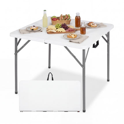 Folding Table 86 cm Square, Carry Handle, Metal Legs