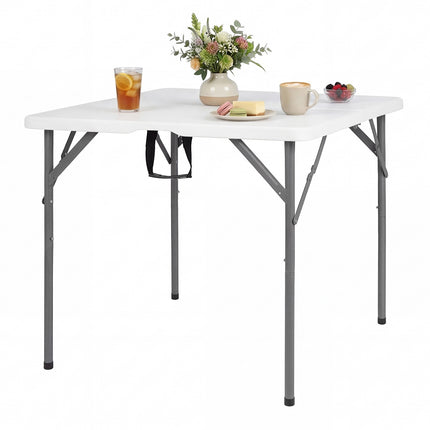 Folding Table 86 cm Square, Carry Handle, Metal Legs